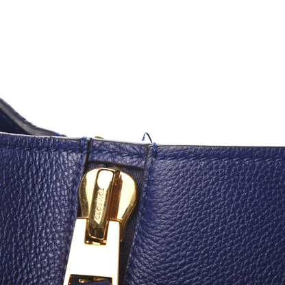 Tom Ford Grained Calfskin Sedgwick Medium Zipper Tote Cobalt 9 of 12