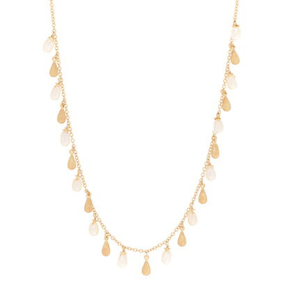 Roberto Coin 18K Yellow Gold Pearl Teardrop Necklace 1 of 5