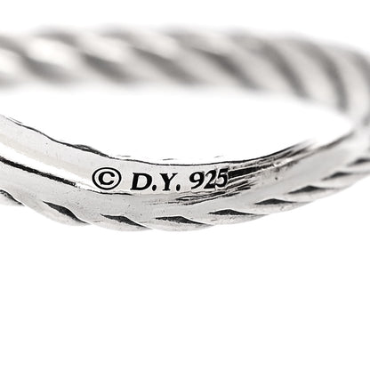 David Yurman Sterling Silver Diamond 28mm Open Starburst Ring 54 6.75 4 of 4