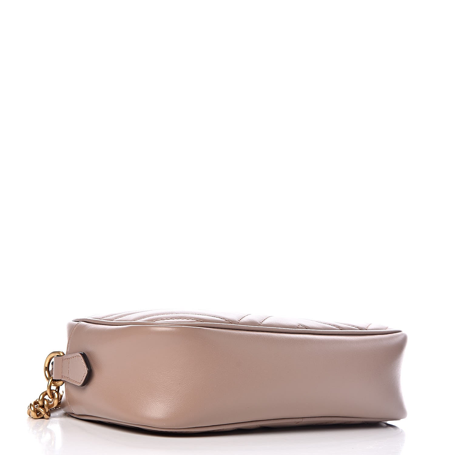 Gucci Calfskin Matelasse Small GG Marmont Chain Shoulder Bag Taupe 4 of 12