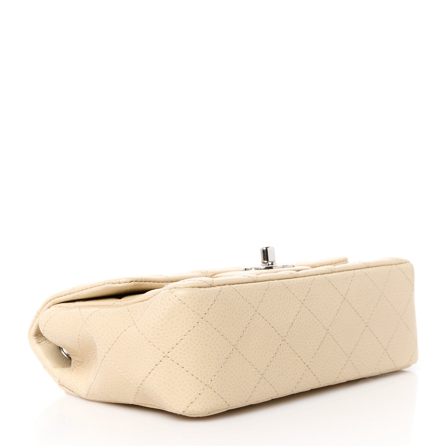 Chanel Caviar Quilted Mini Rectangular Flap Light Beige 4 of 11