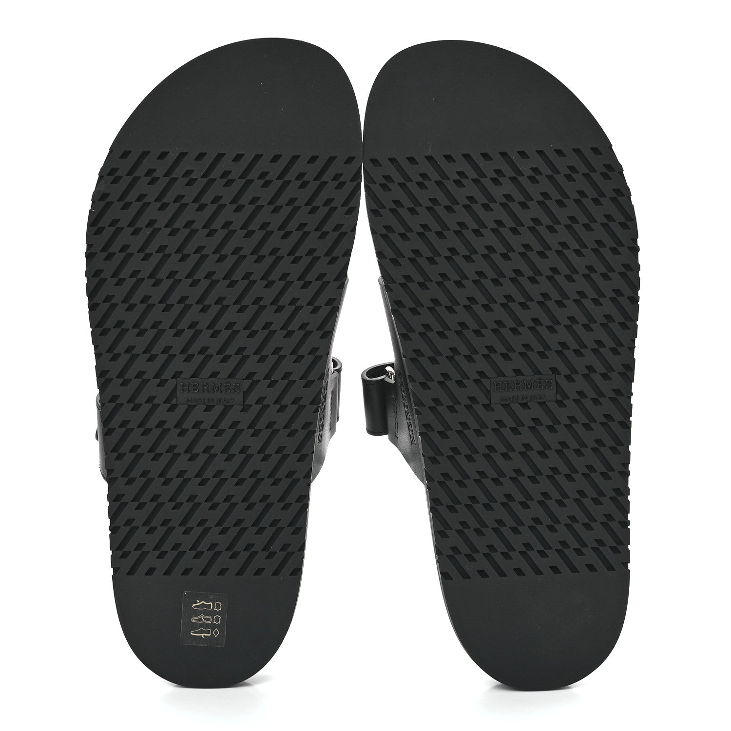Hermes Calfskin Womens Chypre Sandals 40 Black 5 of 9