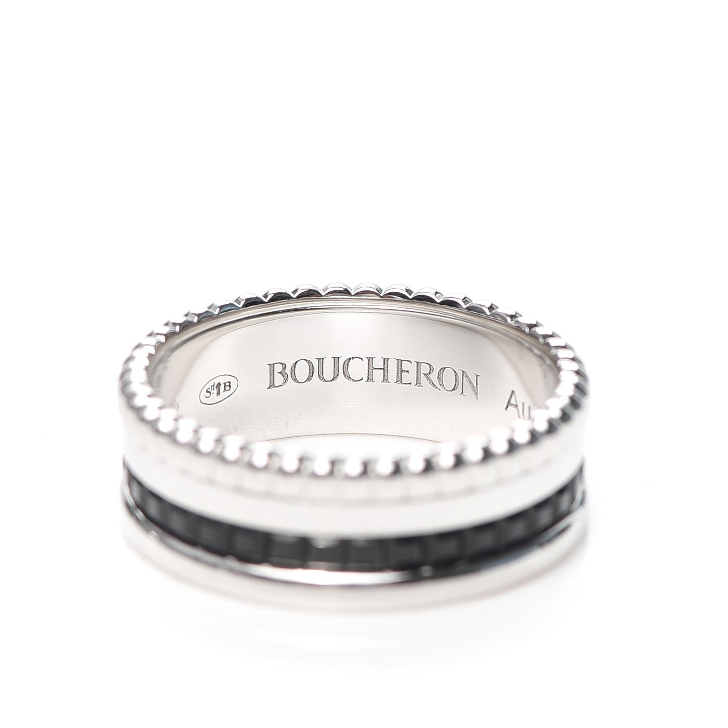 18K White Gold PVD Small Quatre Black Edition Ring 51 5.75