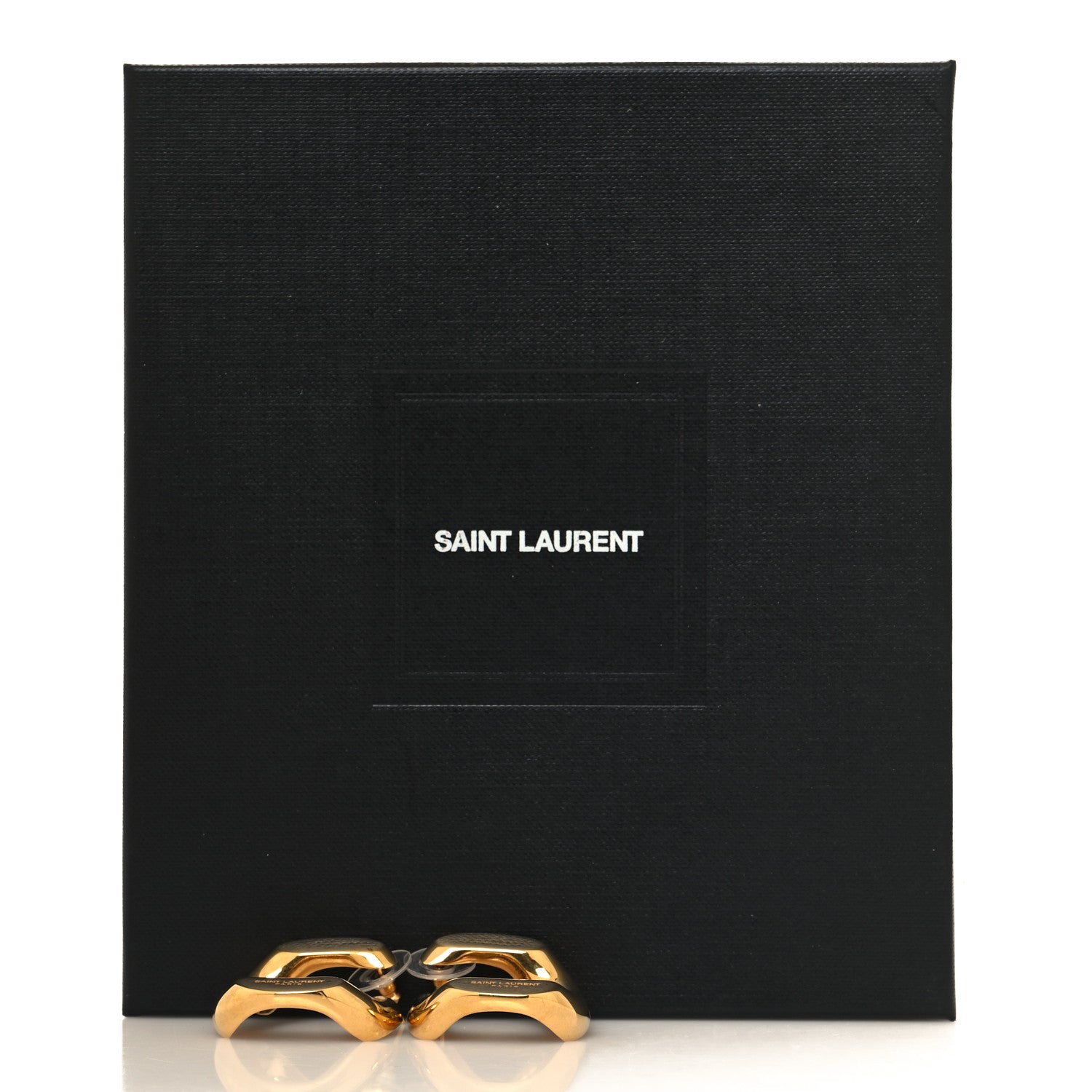 Saint Laurent Chain Link Earrings Gold 5 of 5