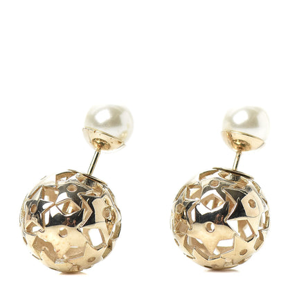 Christian Dior Pearl Star Mise En Dior Tribal Earrings Gold 1 of 4