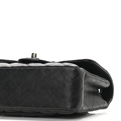 Chanel Crumpled Calfskin Quilted Mini Rectangular Flap So Black 10 of 12