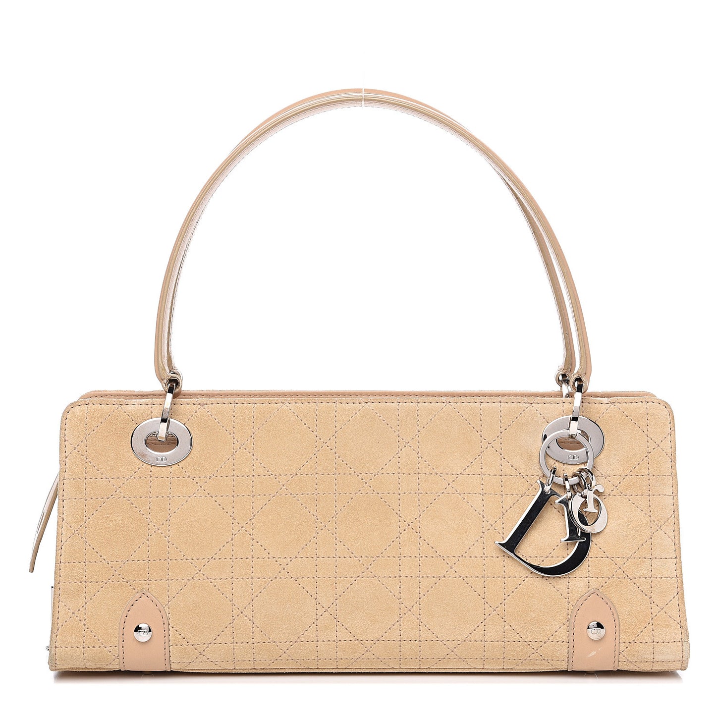 Suede Cannage Stitched East West Lady Dior Beige