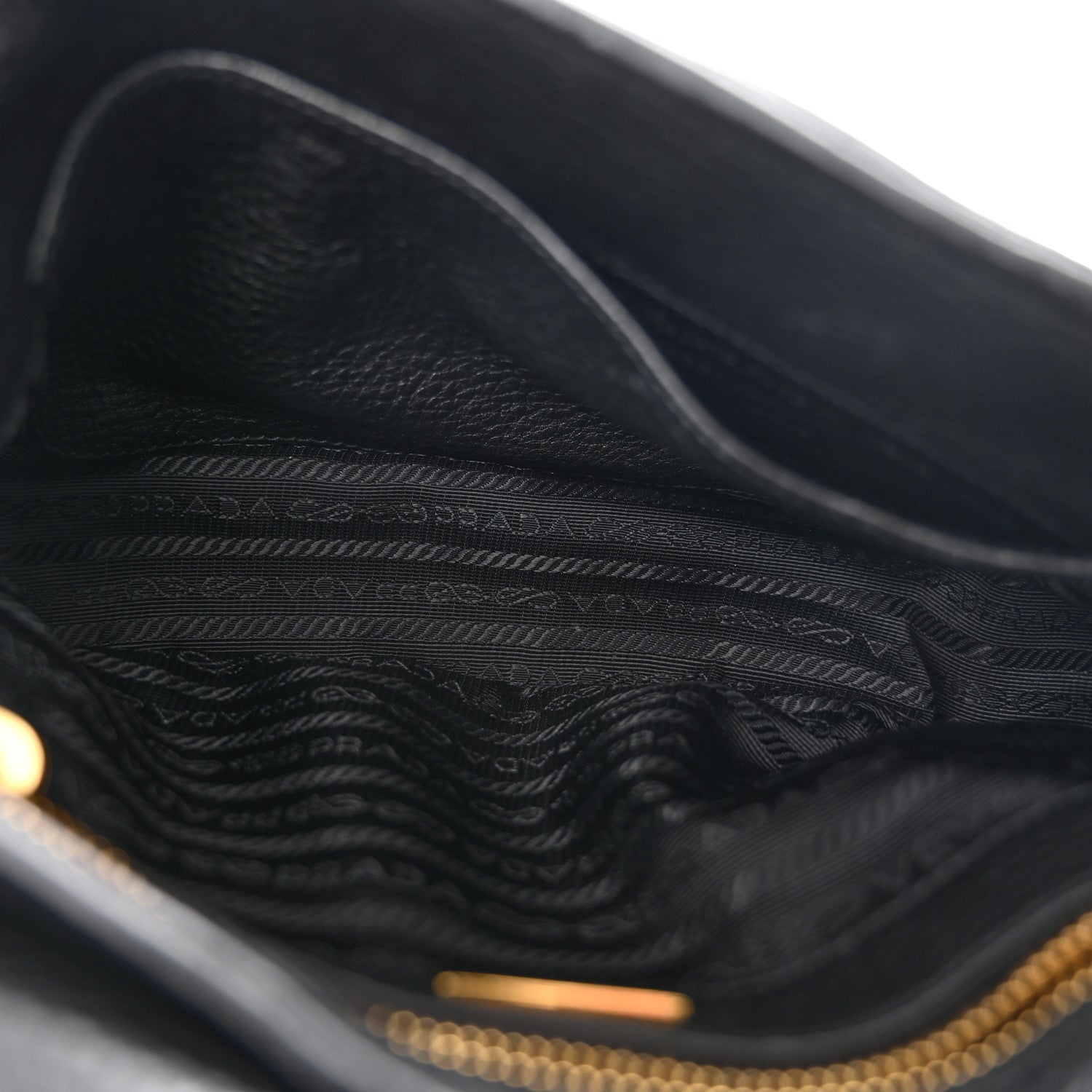 Prada Vitello Daino Double Buckle Messenger Bag Black 5 of 11