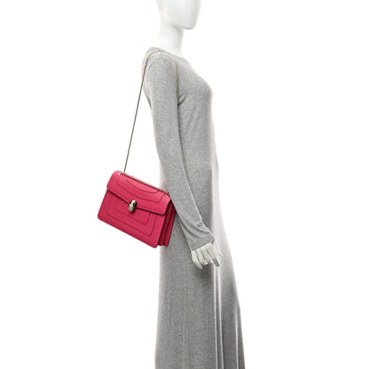 Bulgari Calfskin Serpenti Forever Shoulder Bag Pink 2 of 11