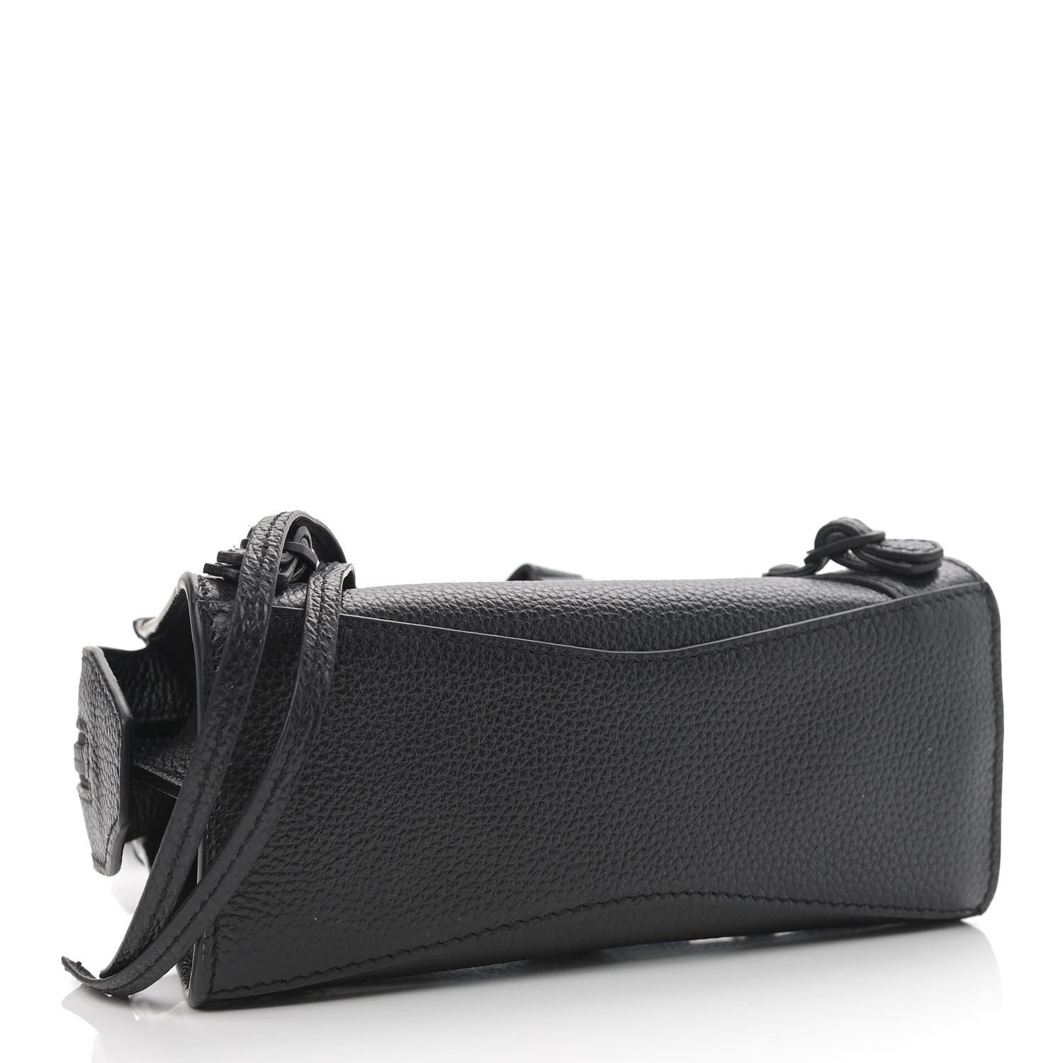 Balenciaga Grained Calfskin Neo Classic Black Hardware Nano City Crossbody Black 4 of 9