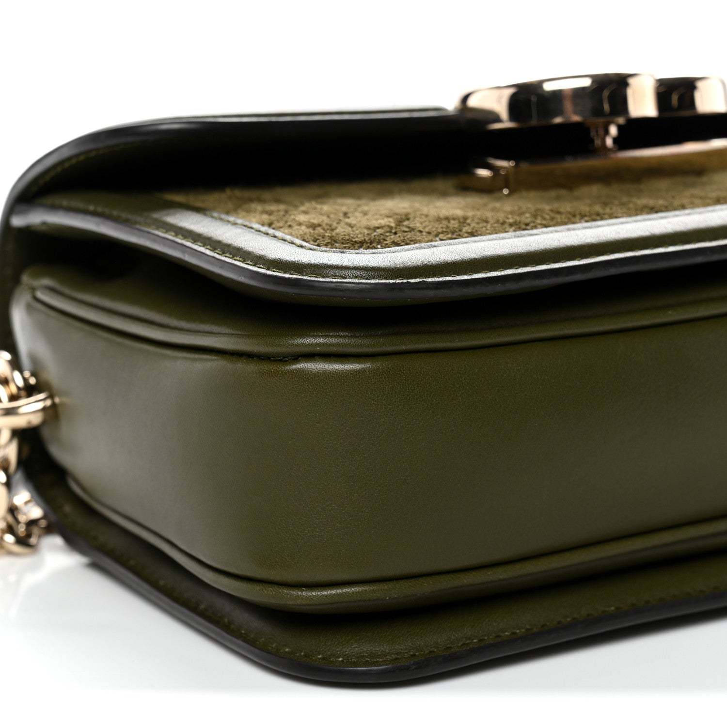 Gucci Suede Microguccissima Go Small Shoulder Bag Forest Green 9 of 14