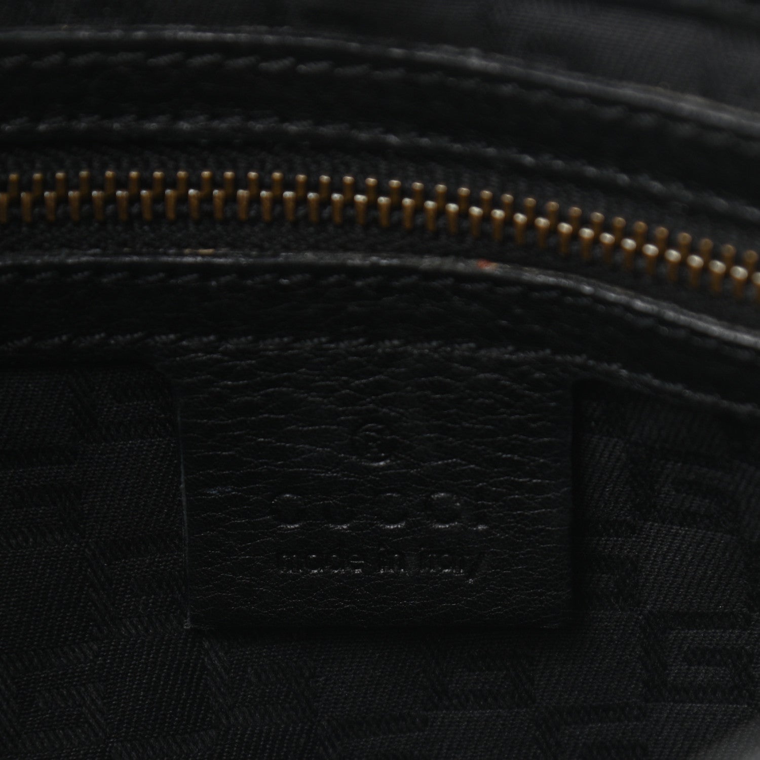 Gucci Pebbled Calfskin Drawstring Shoulder Bag Black 6 of 10