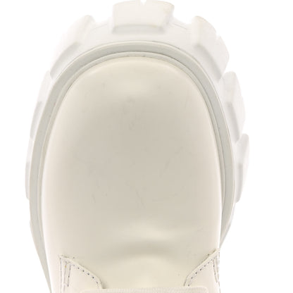 Prada Spazzolato Rois Re-Nylon Metal Triangle Logo Monolith Pouch Pocket 55mm Boots 35 White 13 of 16