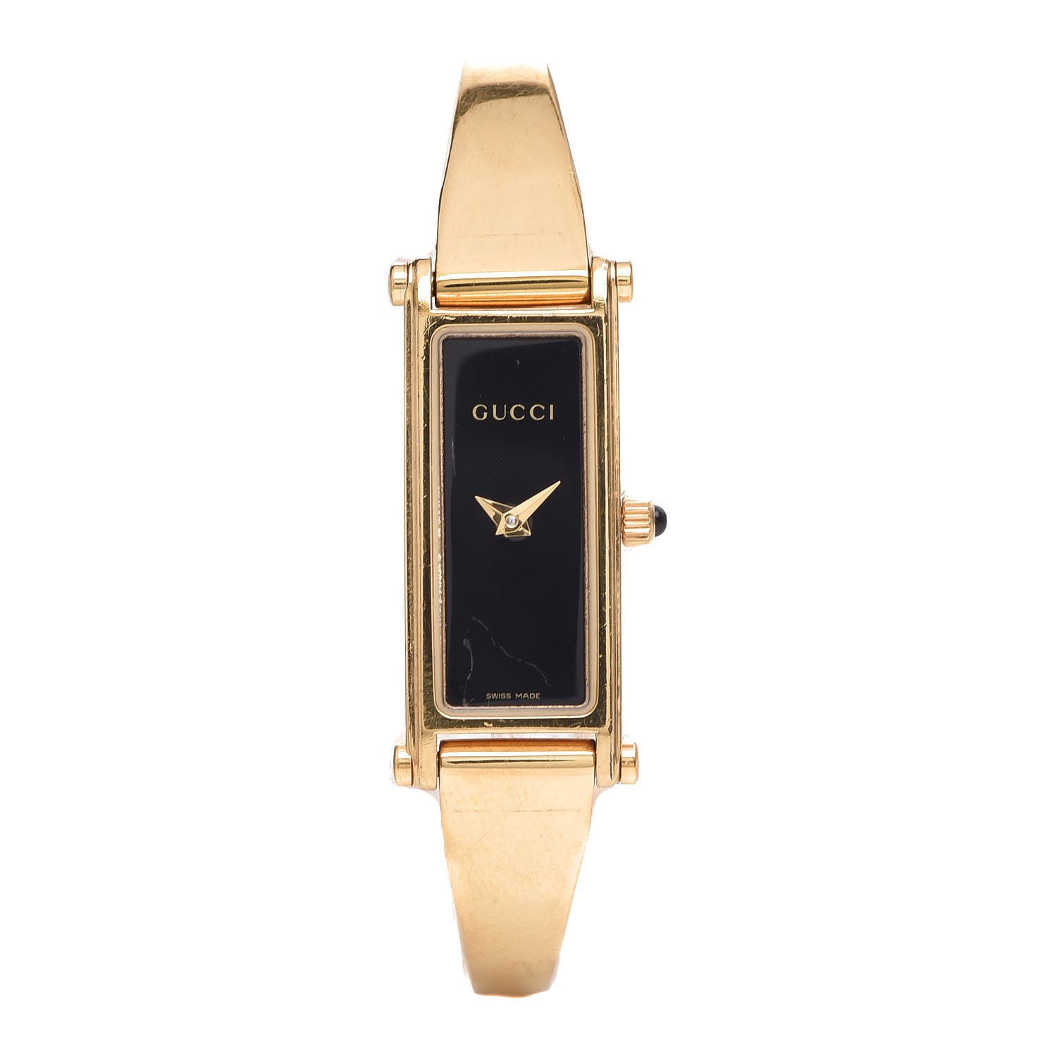 Gucci Stainless Steel 12mm 1500L Horsebit Quartz Watch Black 1 of 6