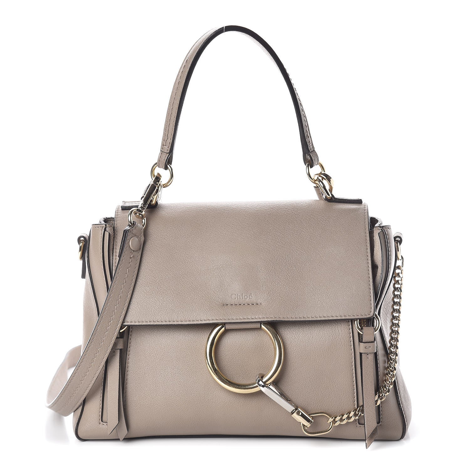 Chloe Calfskin Small Faye Day Shoulder Bag Motty Grey 1 of 14