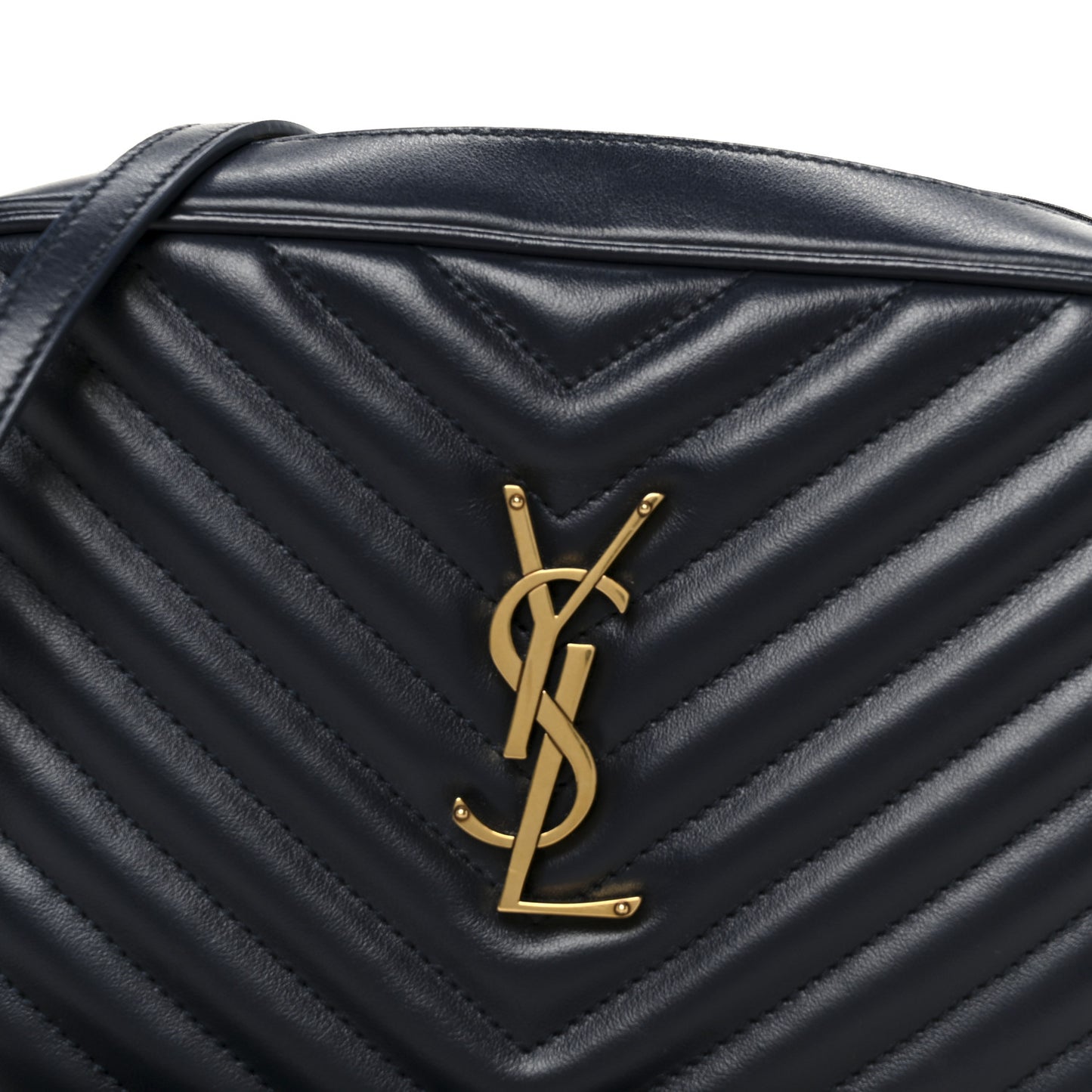Calfskin Matelasse Monogram Lou Camera Bag Deep Marine