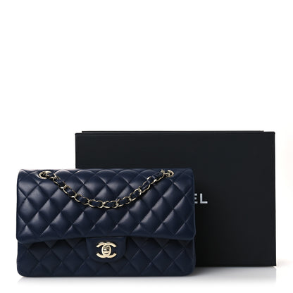 Chanel Lambskin Quilted Medium Double Flap Navy 12 of 12