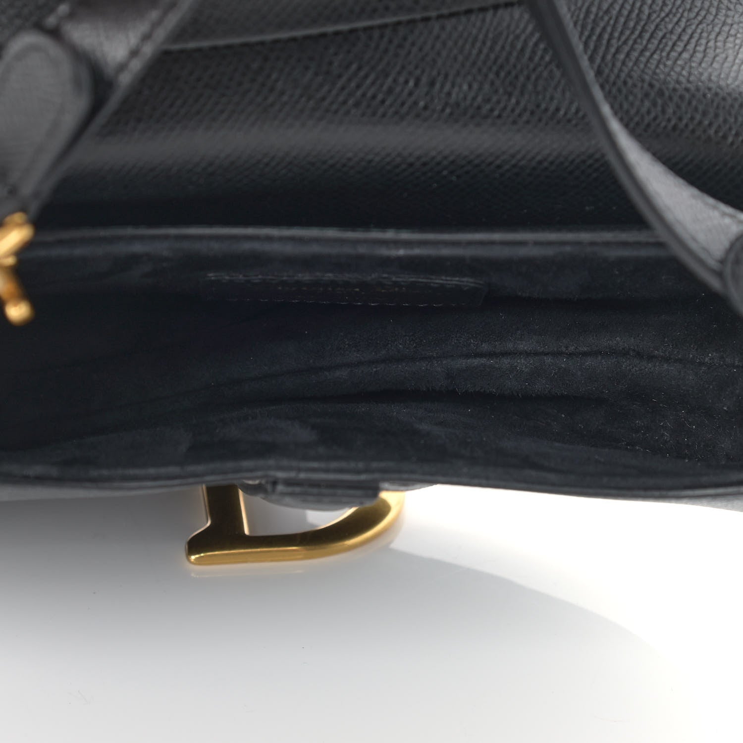Christian Dior Grained Calfskin Mini Saddle Bag Black 4 of 8