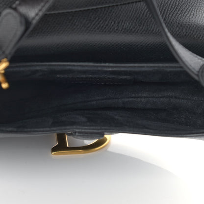 Christian Dior Grained Calfskin Mini Saddle Bag Black 4 of 8