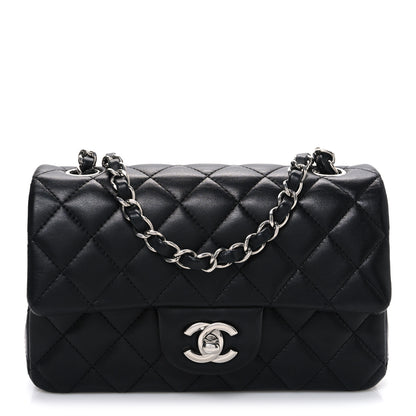 Chanel Lambskin Quilted Mini Rectangular Flap Black 1 of 10