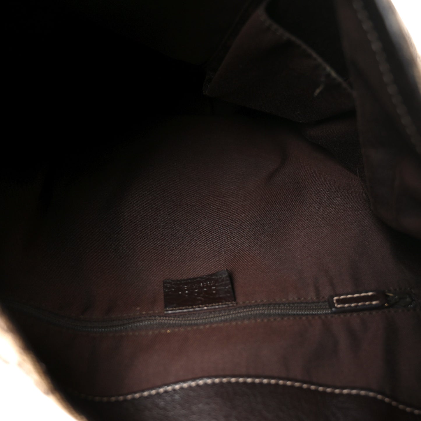 Monogram Large New Ladies Web Hobo Dark Brown