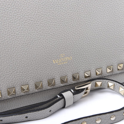 Valentino Garavani Grained Calfskin Small Rockstud Crossbody Opal Grey 8 of 9