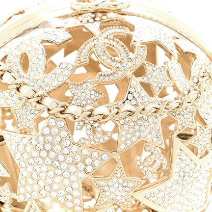 Chanel Metal Strass Crystal Sphere Minaudiere Clutch Gold 9 of 12