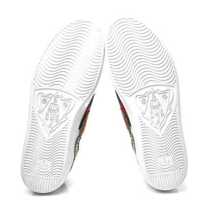 Gucci Calfskin Ayers Web Dragon Embroidered Mens New Ace Sneakers 9 White 6 of 10