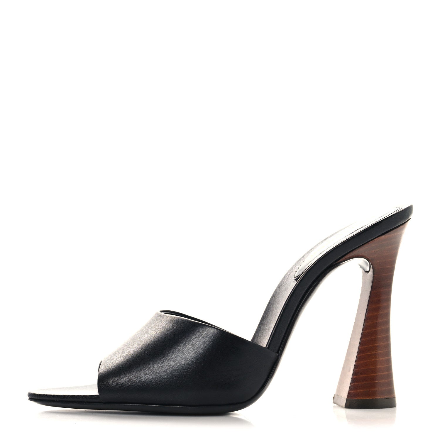 Saint Laurent Calfskin Gippy 105 Mule Sandals 37 Black 1 of 10