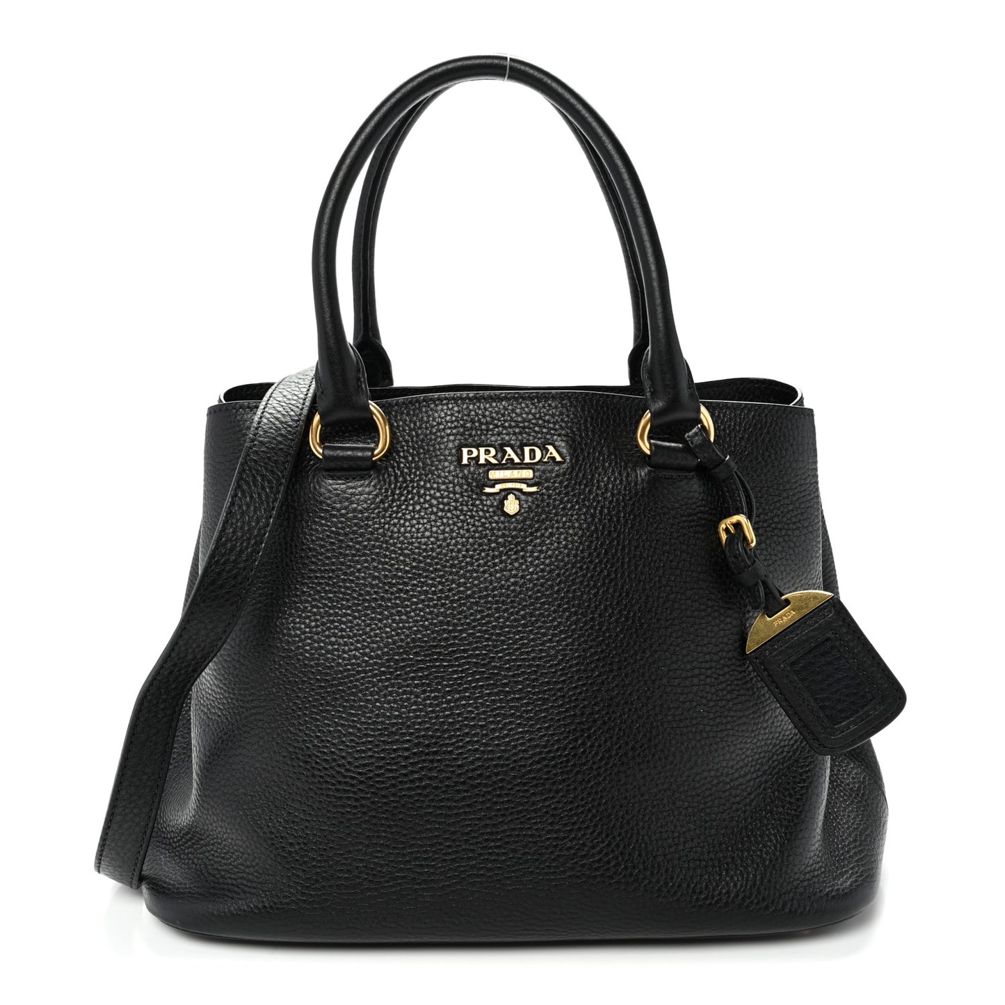Vitello Phenix Top Handle Bag Black