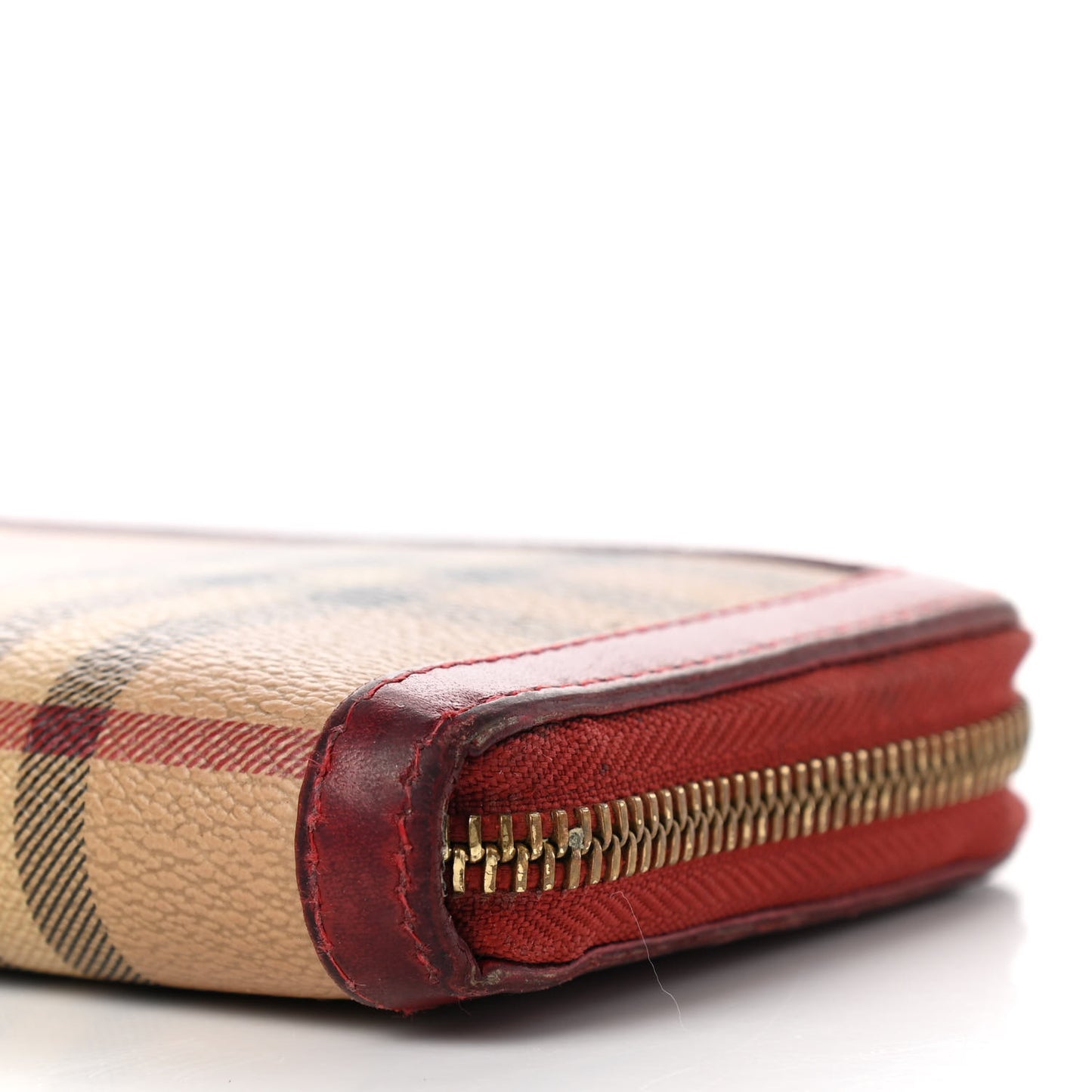 Haymarket Check Large Ziggy Zip Around Wallet Red