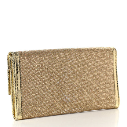 Jimmy Choo Glitter Fabric Reese Clutch Wallet Metallic 3 of 9