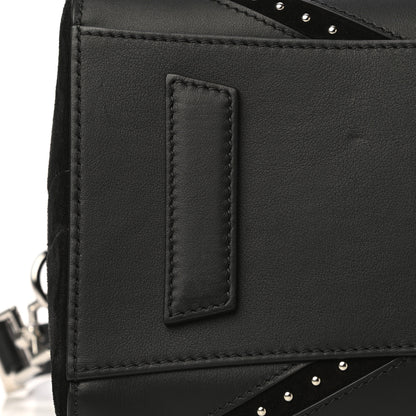 Givenchy Calfskin Suede Small Studded Chevron Antigona Black 14 of 15