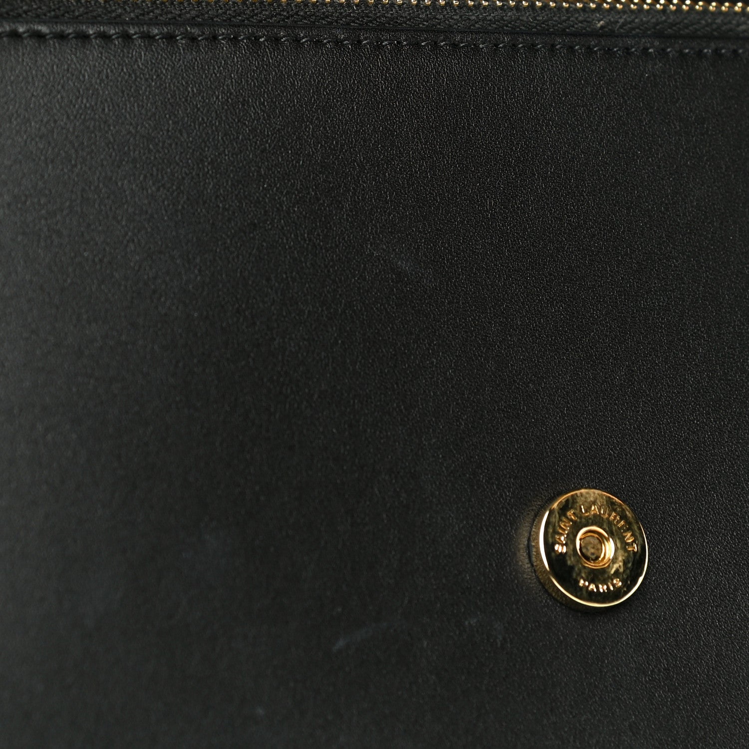 Saint Laurent Smooth Calfskin Classic Monogram Kate Tassel Chain Wallet Black 14 of 21