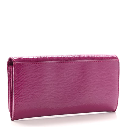 Burberry Patent Heritage Grain Penrose Continental Wallet Pink 3 of 11