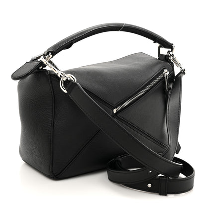 Loewe Calfskin Small Puzzle Edge Bag Black 3 of 12