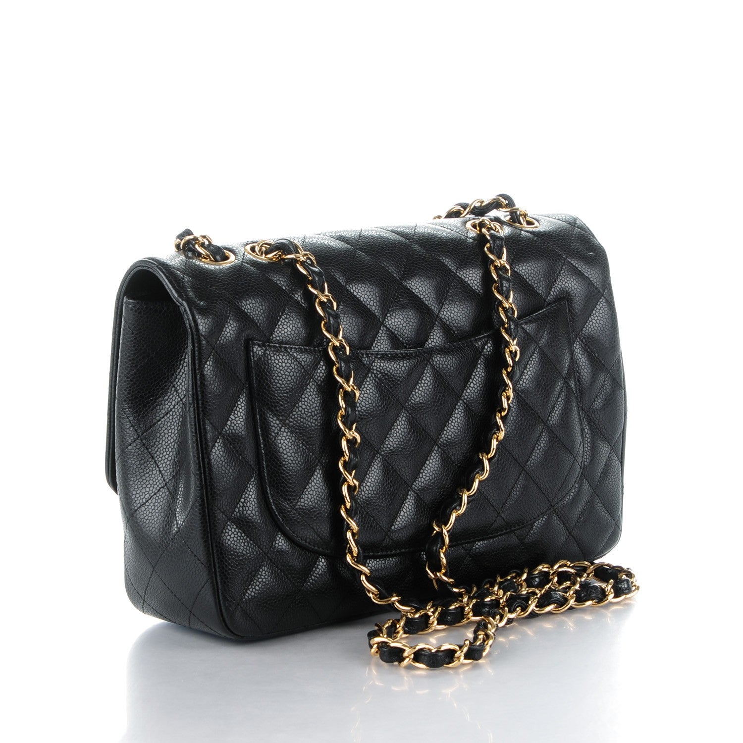 Chanel Caviar Quilted Jumbo Single Flap Black 3 of 8