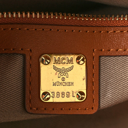 MCM Calfskin Ottomar Monogram Essential Boston Bag Cognac 6 of 14
