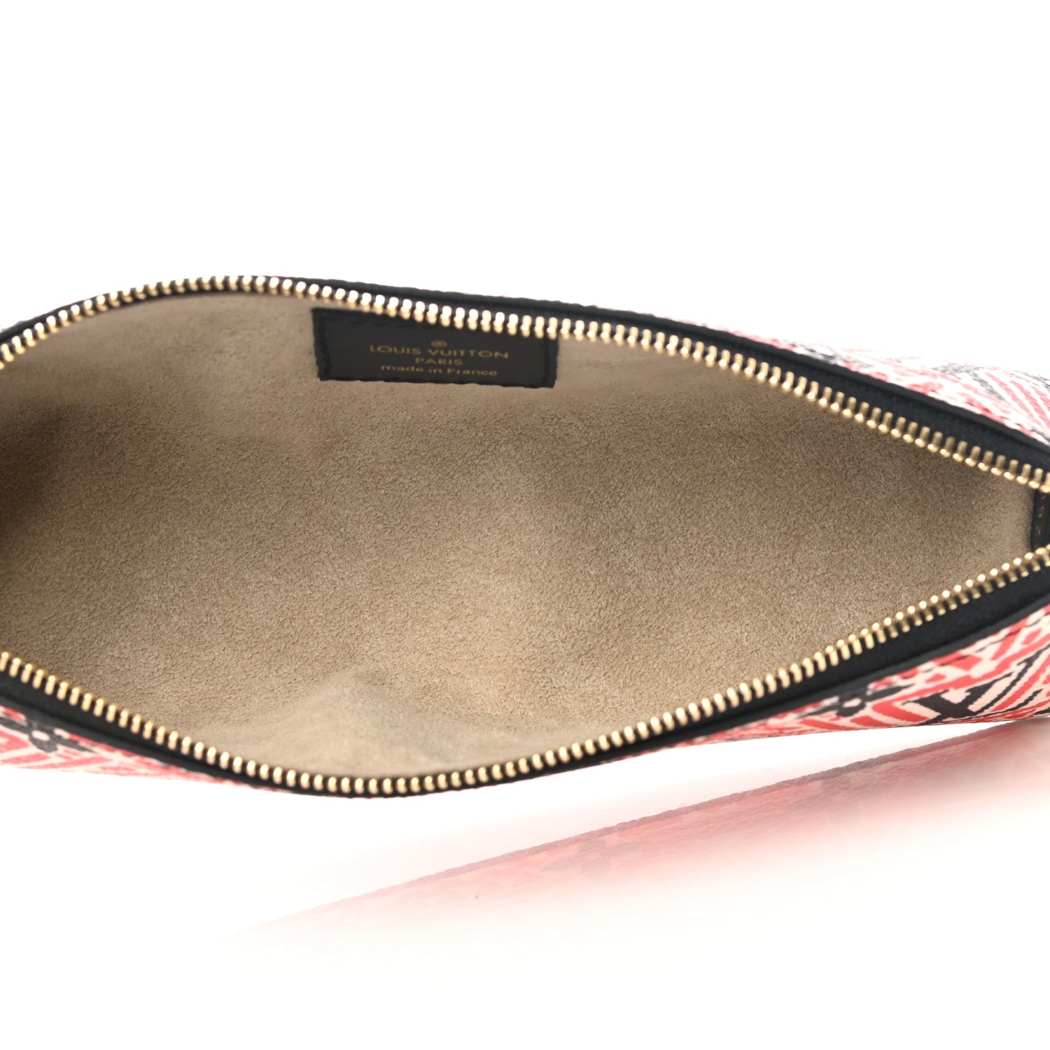 Louis Vuitton Monogram Giant Crafty Elizabeth Pencil Pouch Creme Rouge Black 4 of 6