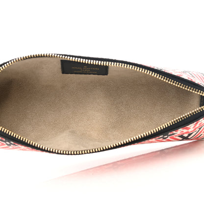 Louis Vuitton Monogram Giant Crafty Elizabeth Pencil Pouch Creme Rouge Black 4 of 6