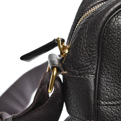Prada Cervo Deerskin Crossbody Dark Brown 14 of 15