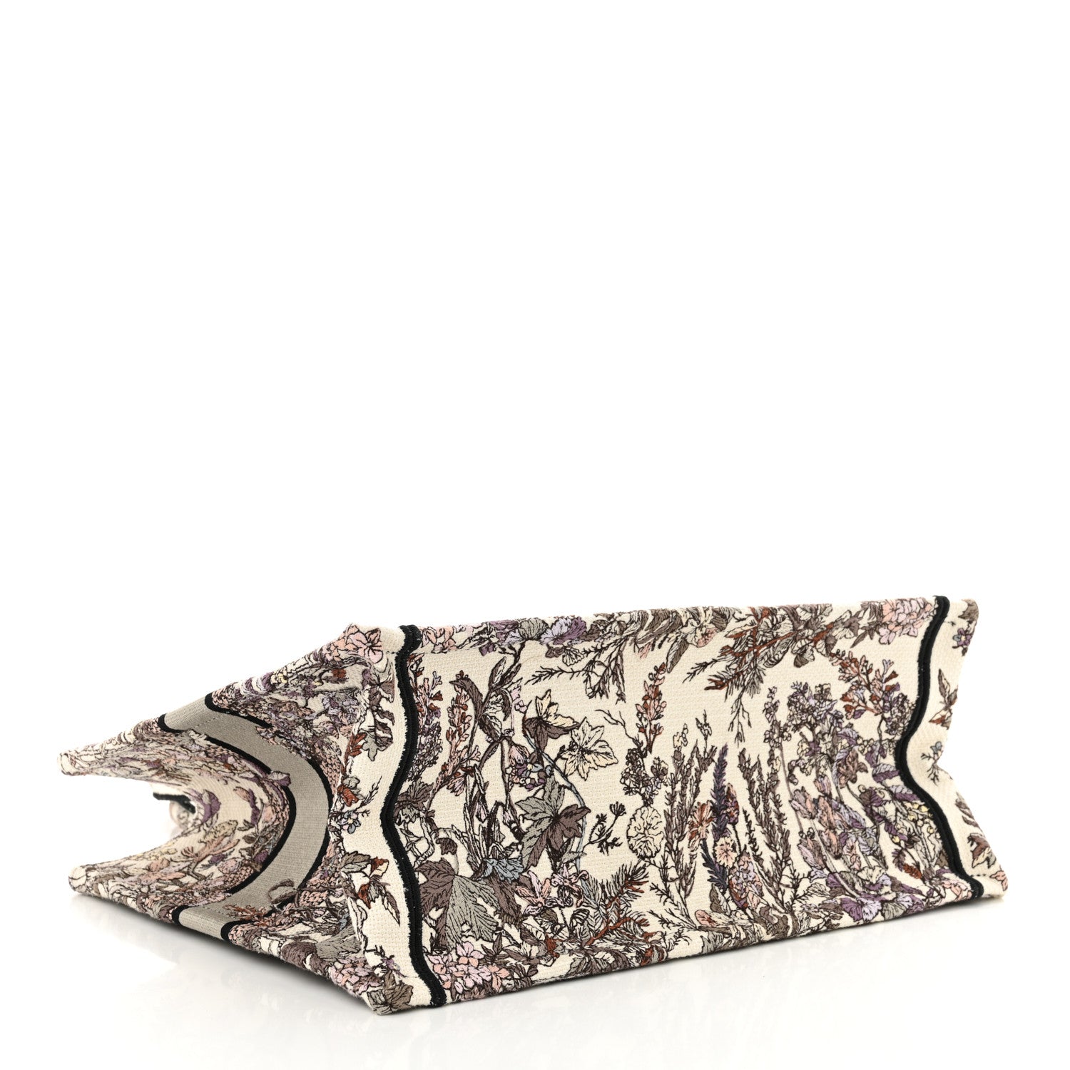 Christian Dior Canvas Embroidered Medium 4 Saisons Hiver Soleil Book Tote Multicolor 4 of 13