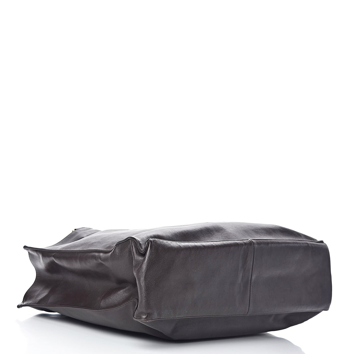 Lambskin CC Tote Dark Brown