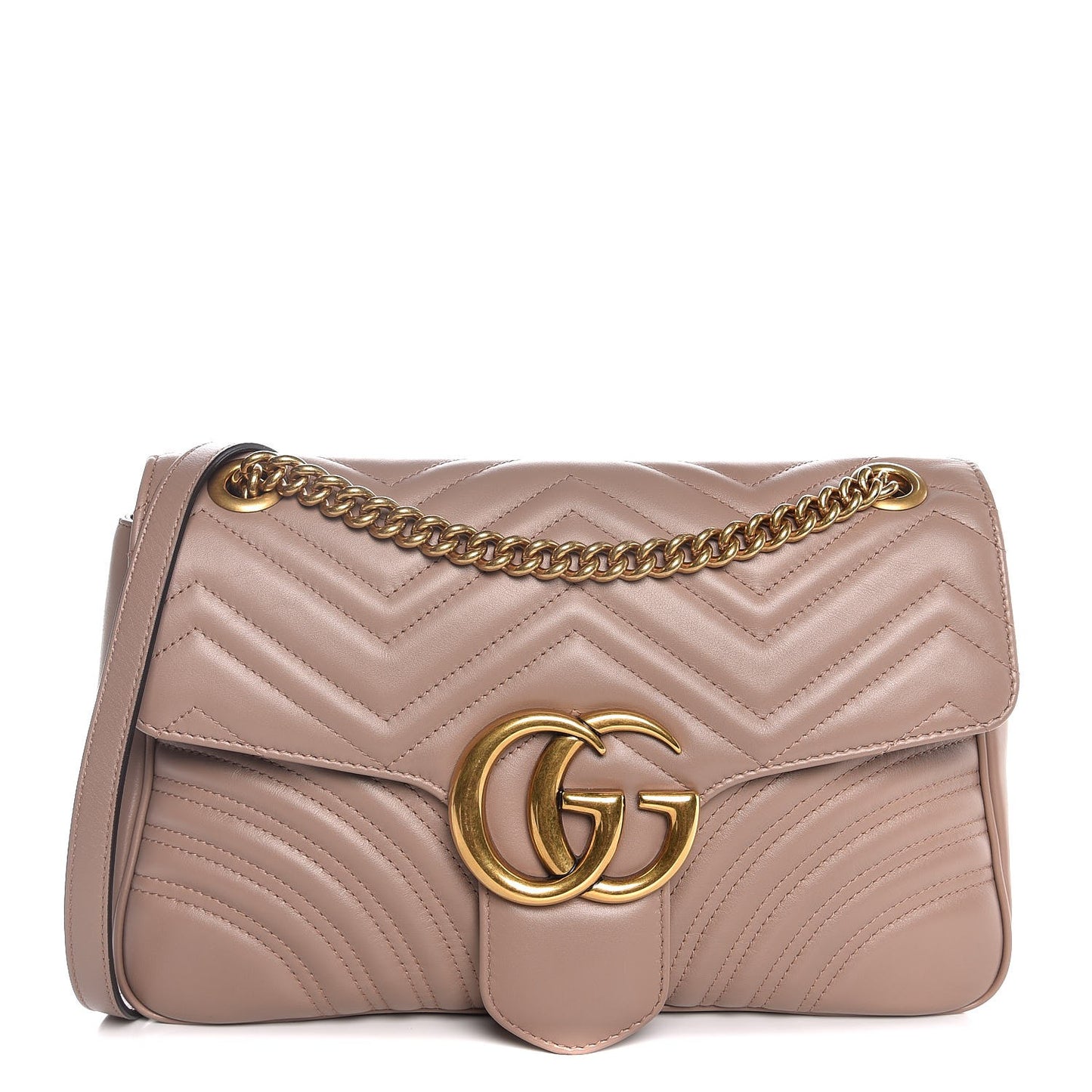Calfskin Matelasse Medium GG Marmont Shoulder Bag Porcelain Rose