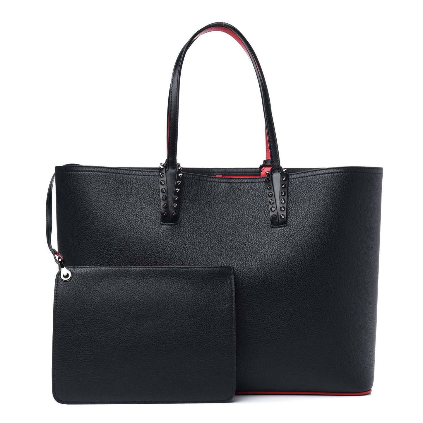 Calfskin Spikes East West Cabata Tote Black