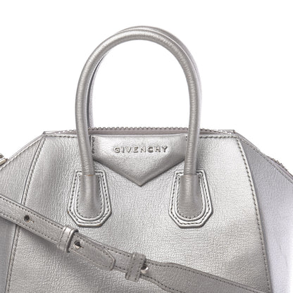 Givenchy Metallic Sugar Goatskin Mini Antigona Silver 14 of 27