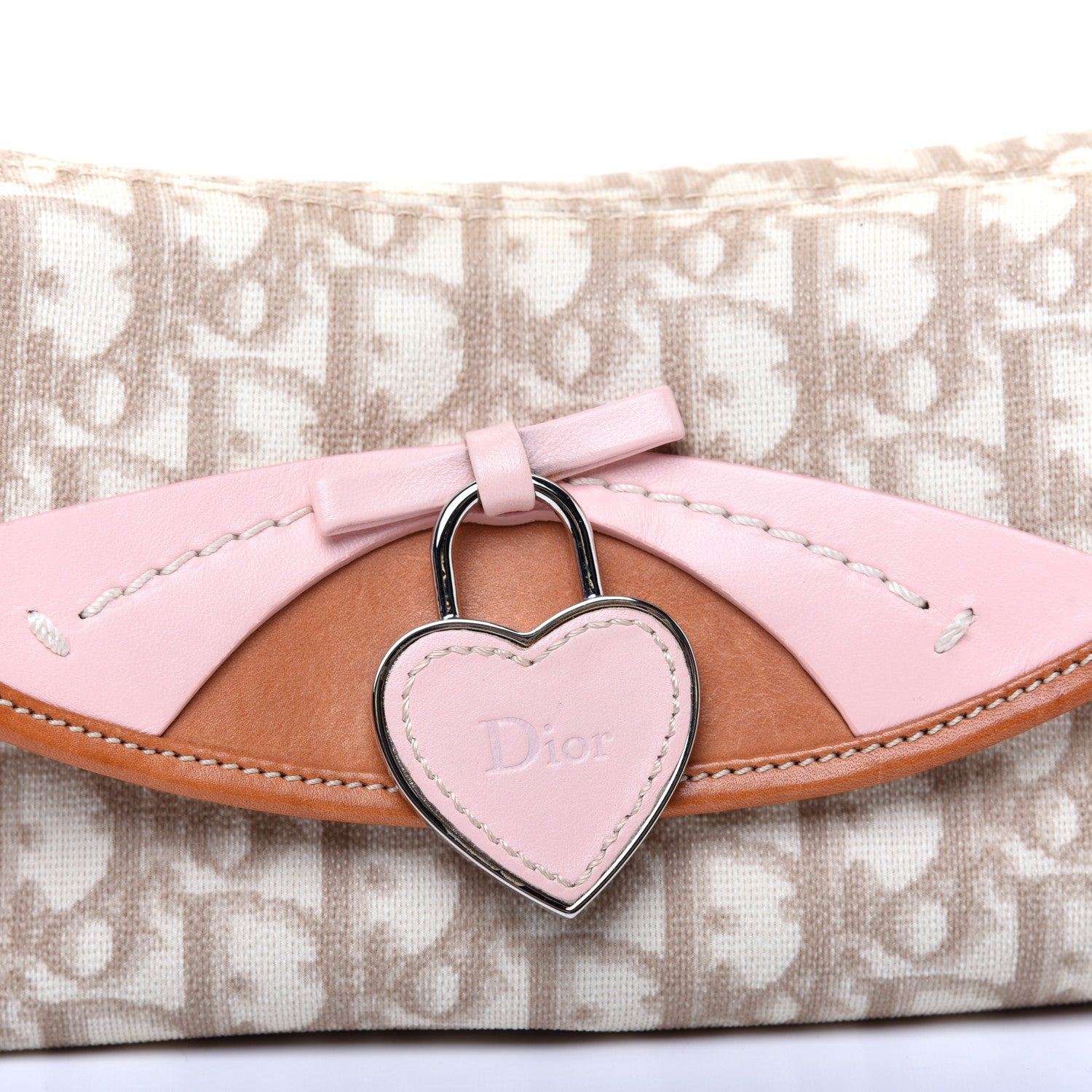 Christian Dior Monogram Romantique Trotter Bag Rose 707322