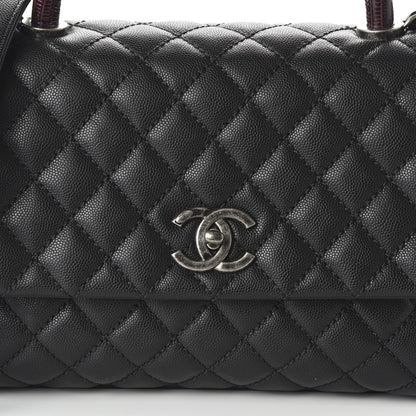 Chanel Caviar Lizard Quilted Small Coco Handle Flap Black 10 of 11