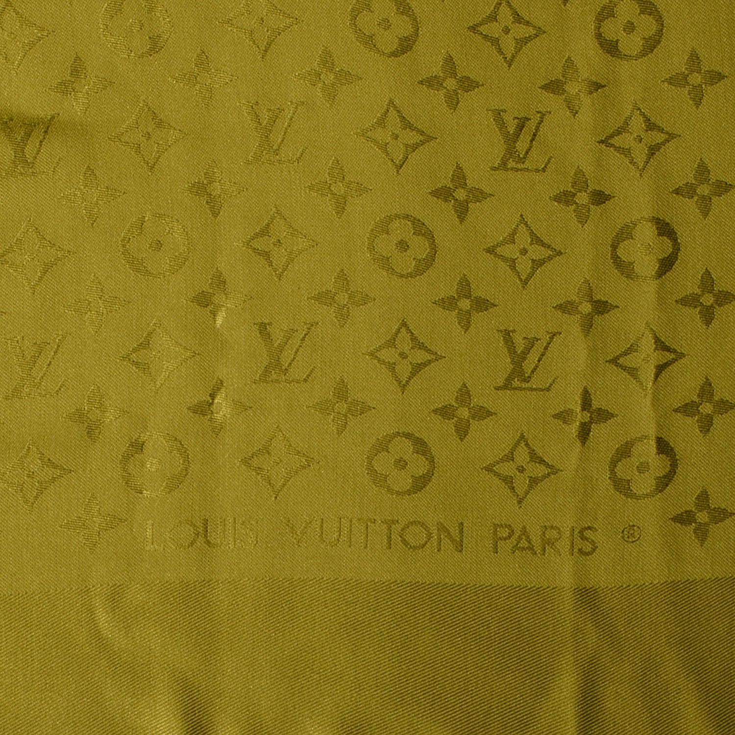 Louis Vuitton Wool Silk Monogram Shawl Green 4 of 5
