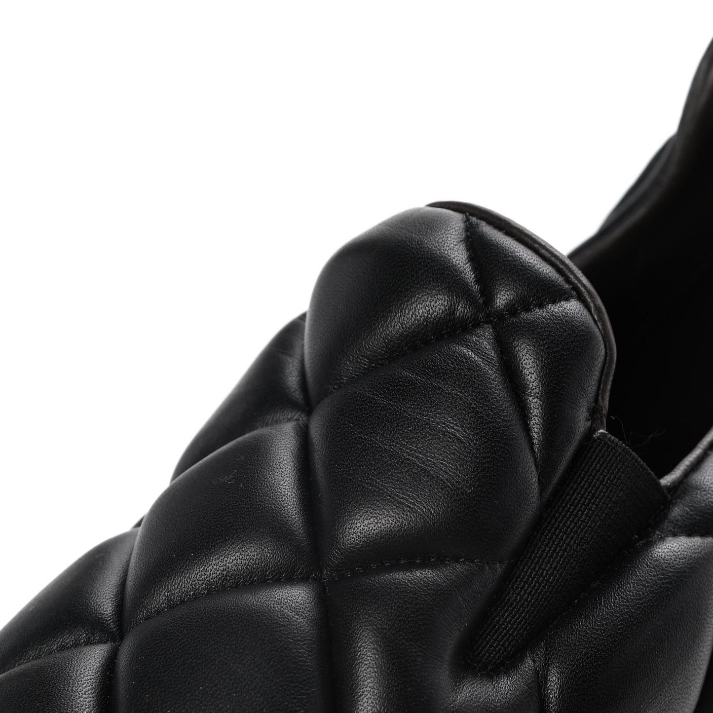 Lambskin Quilted Slip On Sneakers 41 Black